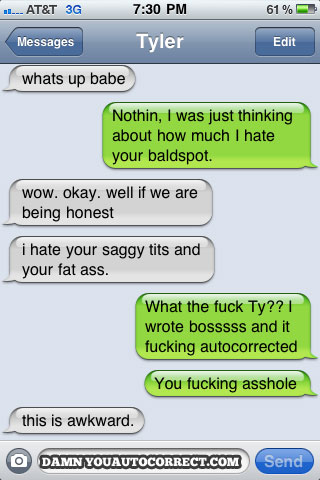 funny auto-correct texts - The 16 Funniest Autocorrects From September, 2011