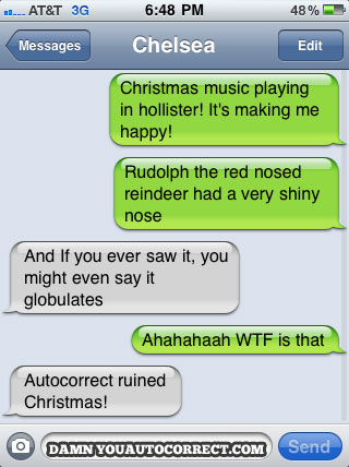 funny auto-correct texts - 10 Most Popular Autocorrects From December, 2010