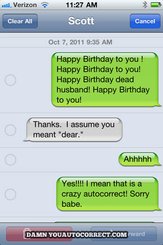 funny auto-correct texts - The 16 Funniest Autocorrects From October, 2011