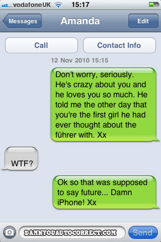 funny auto-correct texts - The 10 Most Popular DYAC’s From November 2010