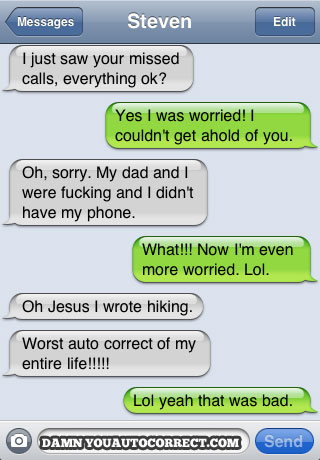 funny auto-correct texts - Morning Workout