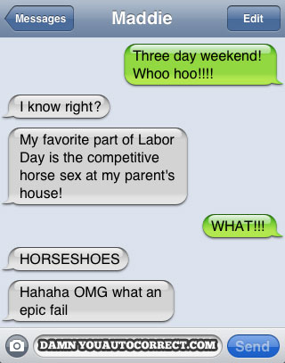 funny auto-correct texts - The 16 Funniest Autocorrects From September, 2011