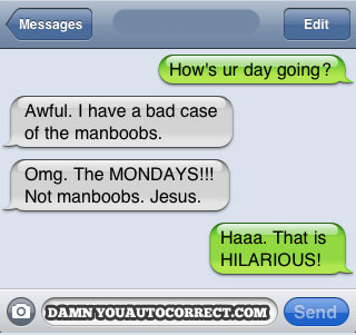 funny auto-correct texts - 10 Most Popular Autocorrects From December, 2010