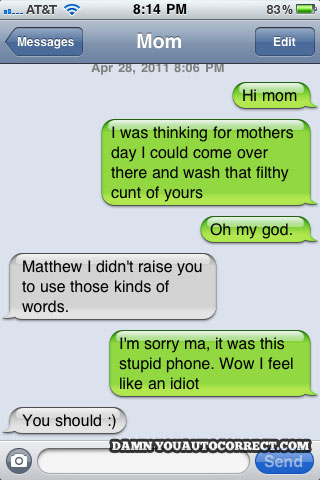 funny auto-correct texts - 15 Most Popular Autocorrects From May 2011