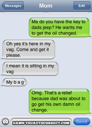 funny auto-correct texts - 15 Most Popular Autocorrects From April 2011