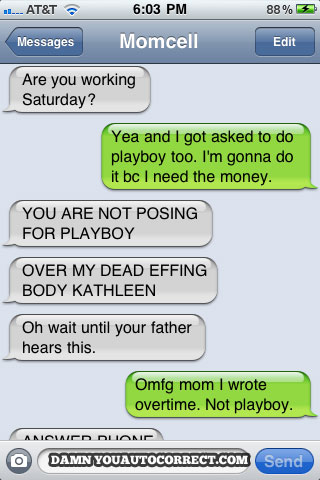 funny auto-correct texts - The 16 Funniest Autocorrects From October, 2011