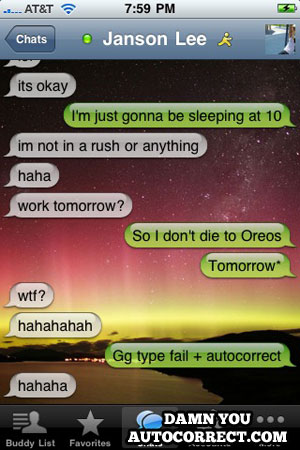 funny auto-correct texts - Classic DYAC: Death By Oreos