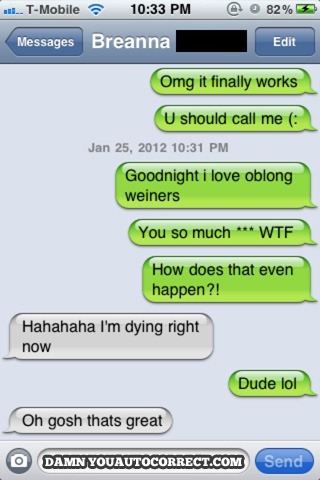 funny auto-correct texts - The 15 Funniest Autocorrects From February 2012