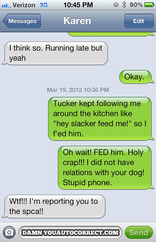 funny auto-correct texts - Classic DYAC: Pet Sitting