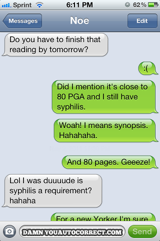 funny auto-correct texts - Too Many All-Nighters