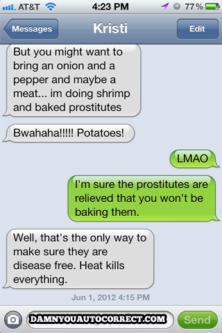 funny auto-correct texts - 9 Autocorrects About the World’s Oldest Profession