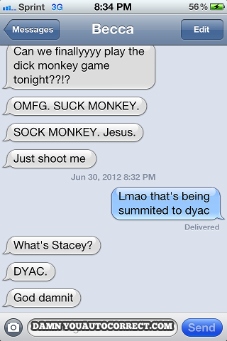 funny auto-correct texts - 8 Times Autocorrect was Monkeying Around