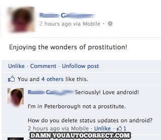 funny auto-correct texts - 9 Autocorrects About the World’s Oldest Profession