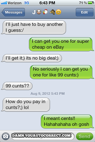 funny auto-correct texts - 10 Autocorrects That Are On The Money