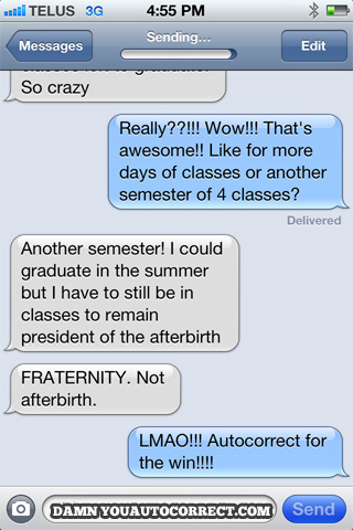 funny auto-correct texts - 11 Times Autocorrect Did College Wrong