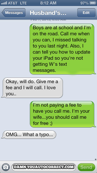 funny auto-correct texts - High Maintenance Hubby