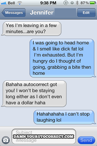 funny auto-correct texts - The 20 Funniest Autocorrects of July 2013!