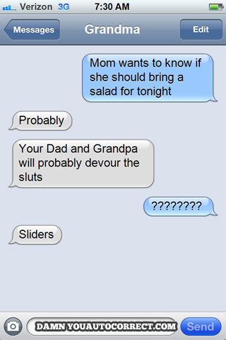 funny auto-correct texts - The Best Autocorrects Of September 2013!