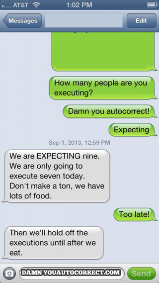 funny auto-correct texts - The Best Autocorrects Of September 2013!