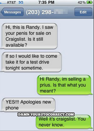 funny auto-correct texts - The 13 Funniest Autocorrects of October 2013!