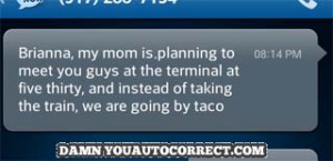 funny auto-correct texts - taco