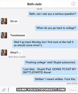 funny auto-correct texts - 11 Times Autocorrect Did College Wrong