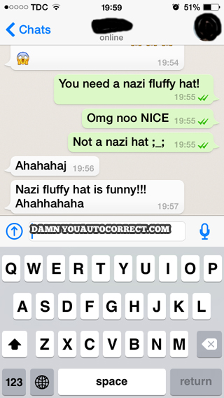 funny auto-correct texts - A New Hat