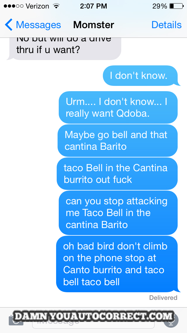 funny auto-correct texts - 12 Wild Autocorrects That Are For The Birds