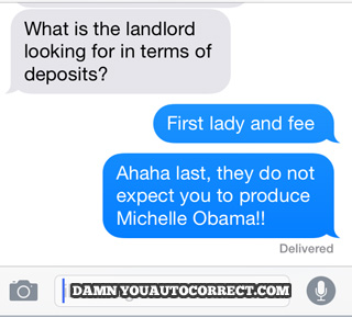 funny auto-correct texts - Apartment Hunt