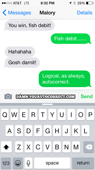 funny auto-correct texts - Fish Story