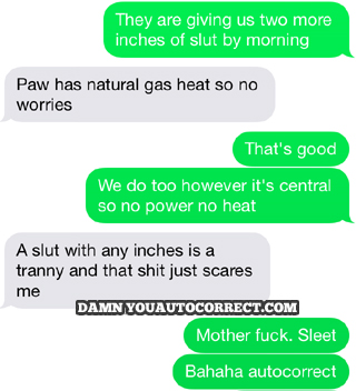 funny auto-correct texts - Nasty Weather