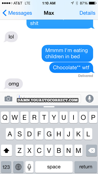 funny auto-correct texts - Mmmm…