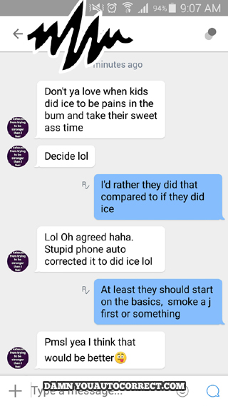 funny auto-correct texts - Ice Ice Baby