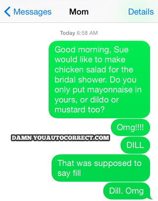 funny auto-correct texts - Mom’s Recipe