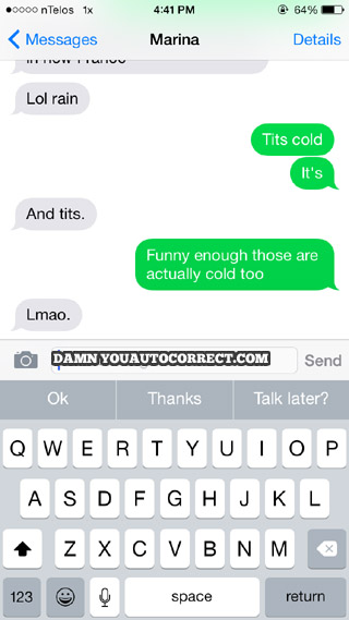 funny auto-correct texts - A Bit Nippy