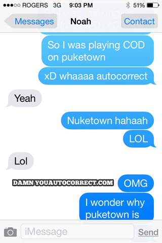 funny auto-correct texts - That Place is Sick!