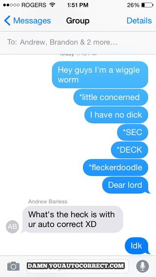 funny auto-correct texts - Wiggle It