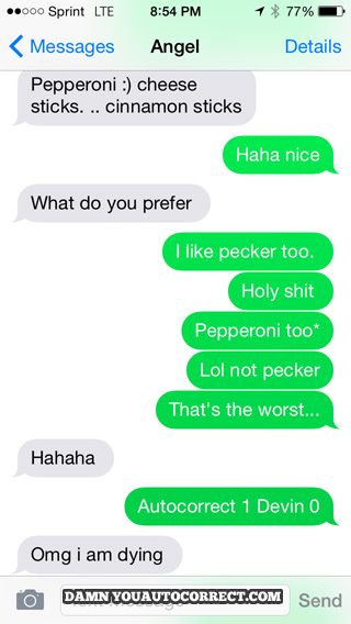 funny auto-correct texts - 12 Times Autocorrect Almost Ruined Pizza Night