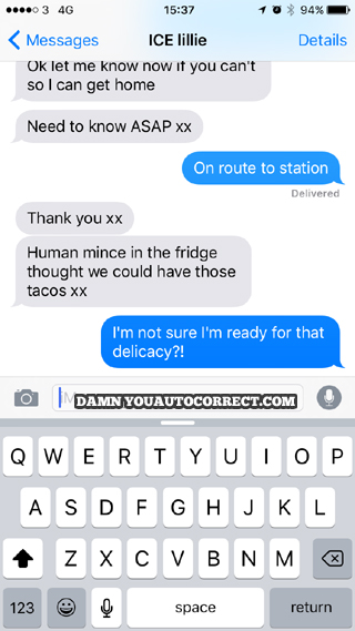 funny auto-correct texts - Mmm… Tacos!