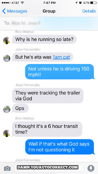 funny auto-correct texts - Jesus Takes the Wheel