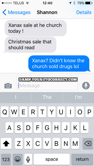 funny auto-correct texts - Church Sale