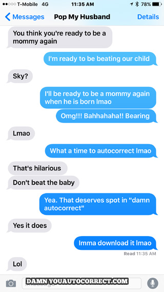 funny auto-correct texts - Mommy Troubles