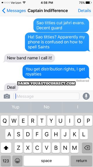 funny auto-correct texts - New Band Name