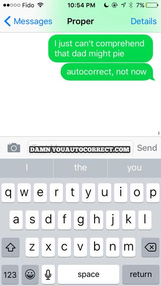 funny auto-correct texts - Bad Timing