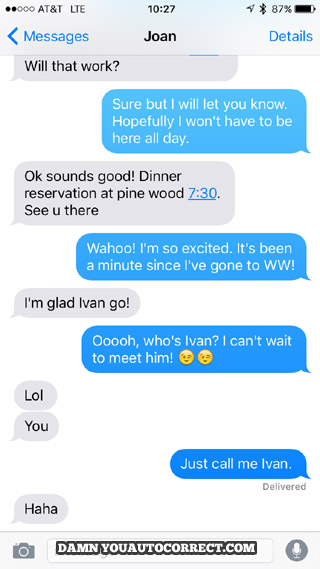 funny auto-correct texts - Dinner Plans