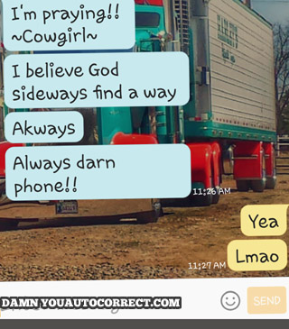 funny auto-correct texts - His Way