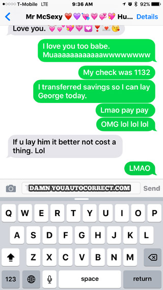 funny auto-correct texts - Lucky George