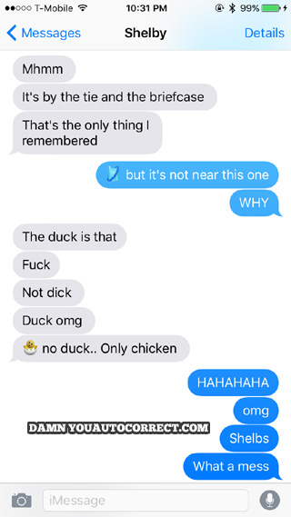 funny auto-correct texts - Quack! Quack!