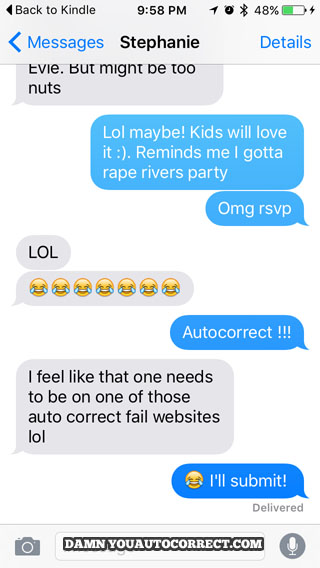 funny auto-correct texts - Party Invitation