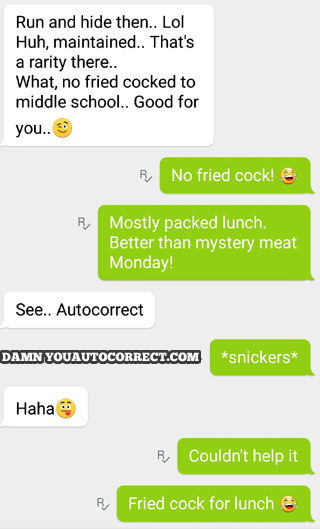 funny auto-correct texts - School Lunch